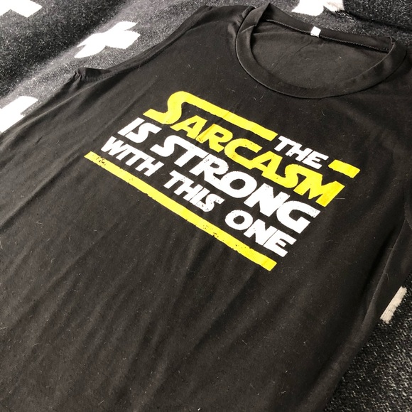 🆕 ‘sarcasm’ Tank Top- Black- NWOT - Picture 2 of 4